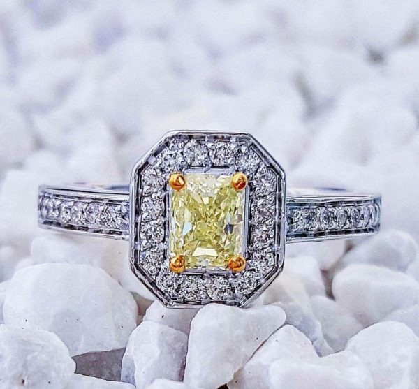 Anel de Formatura ND 11 em Ouro Branco 18K