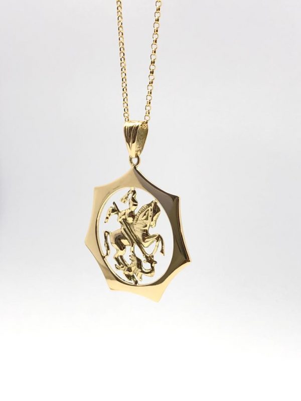 Pingente São Jorge em Ouro 18K